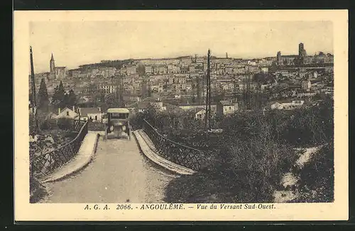 AK Angouleme, Vue du Versant Sud-Ouest