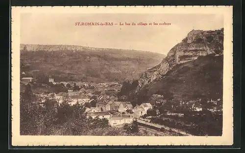 AK St. Romain-le-Bas, Le bas du village et les rochers