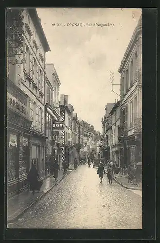 AK Cognac, Rue d`Angouleme, Strassenpartie