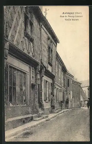 AK Augbigny, Rue du Bourg-Contant, Vieille Maison