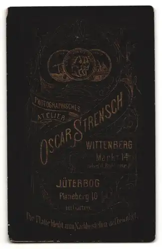 Fotografie Oscar Strensch, Wittenberg, Mann mit modischer Haar- und Barttracht