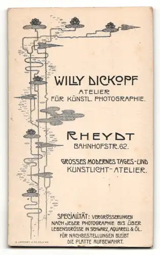 Fotografie Willy Dickopf, Rheydt, Portrait junger Herr mit Krawatte im Anzug
