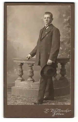 Fotografie H. Walbrecker, Zittau, Portrait junger Mann in Anzug