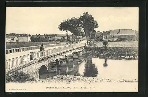 AK Dampierre-sur-Salon, Pont, Route de Gray