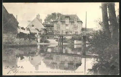 AK Romorantin, Pont de bois et Moulin du Garconnet