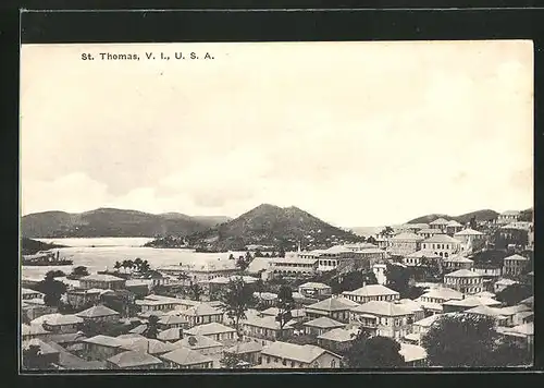 AK St. Thomas / Virgin Islands, Ortsansicht aus der Vogelschau