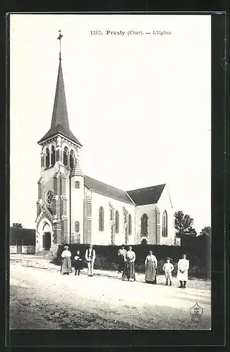 AK Presly, L`Eglise, Blick zur Kirche