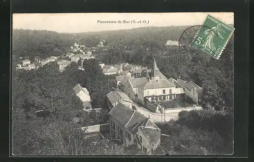 AK Buc, Panorama, Blick über Häuser, Kirche und Wald aus der Vogelschau