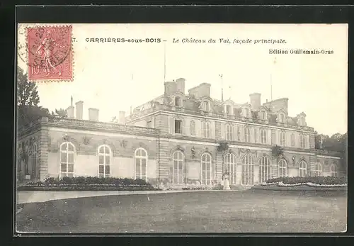 AK Carrieres-sous-Bois, Le Chateau du Val, facade principale