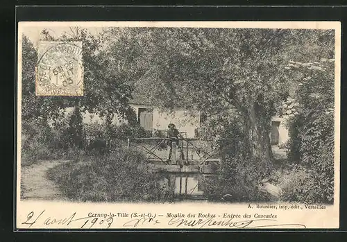 AK Cernay-la-Ville, moulin des Roches, Entree des Cascades