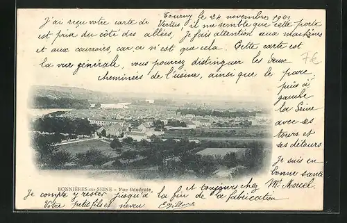 AK Bonnieres-sur-Seine, Vue Generale