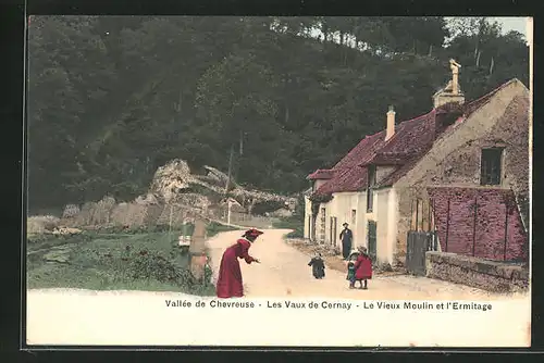 AK Les Vaux de Cernay, Le Vieux Moulin et l`Ermitage, Alte Mühle