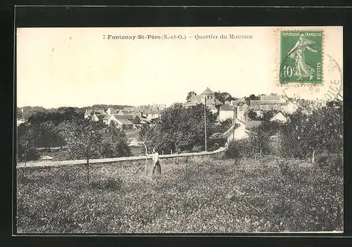 AK Fontenay-St-Père, Quartier du Moutier, Panorama