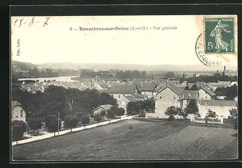 AK Bonnieres-sur-Seine, Vue generale