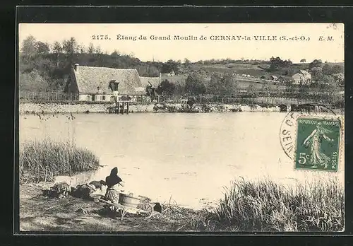 AK Cernay-la-Ville, Etang du Grand Moulin