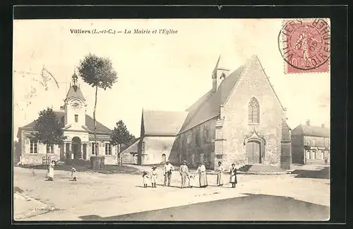 AK Villiers, La Mairie et l'Eglise
