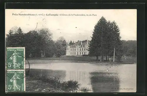 AK Mondoubleau, Le Temple, Chateau de la Fredonniere, vu du Parc