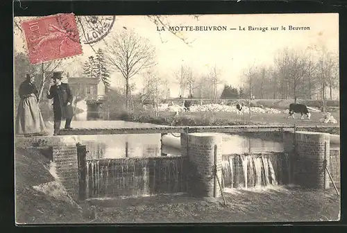 AK La Motte-Beuvron, Le Barrage sur le Beuvron