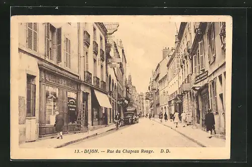 AK Dijon, La rue de la Liberté, Strassenpartie, Rue du Chapeau Rouge, Strassenpartie