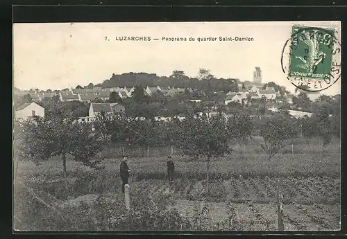 AK Luzarches, Panorama du quartier Saint-Damien