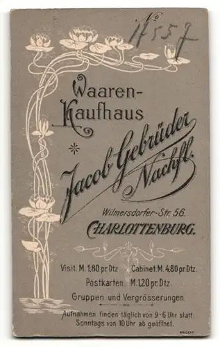 Fotografie Jacob Gebrüder Nachf., Berlin-Charlottenburg, Junge im Anzug und Mädchen im Kleid