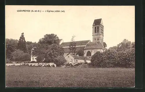 AK Luzarches, L`Eglise (coté Est), Blick zur Kirche