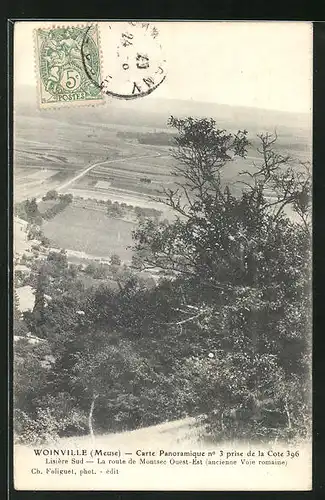 AK Woinville, Blick von einer Anhöhe ins Land
