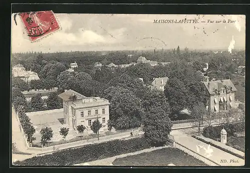 AK Maisons-Laffitte, Vue sur le Parc