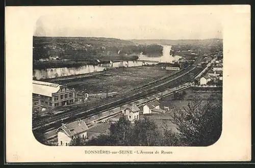 AK Bonniéres-sur-Seine, l`Avenue de Rouen