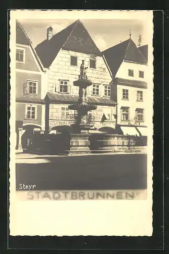 AK Steyr, Partie am Stadtbrunnen