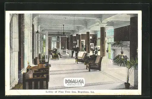 AK Bogalusa, LA, Lobby of Pine Tree Inn Hotel