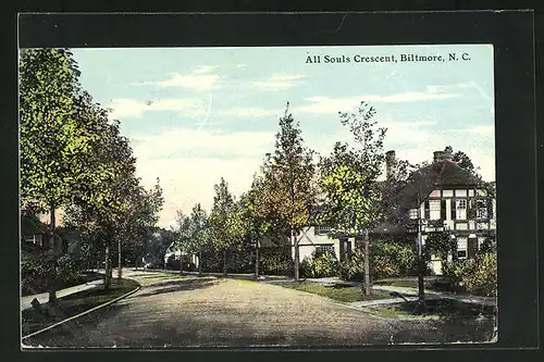 AK Biltmore, NC, All Soul Crescent, Street with Houses