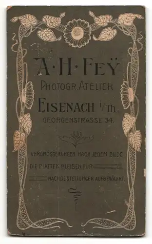 Fotografie A. H. Fey, Eisenach i/Th., Mann im Anzug mit Stoppelfrisur