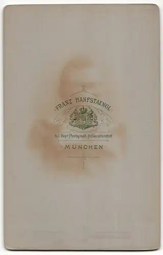 Fotografie F. Hanfstaengl, München, Portrait bürgerliche Dame in hübscher Kleidung