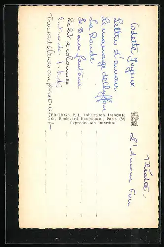 AK Schauspielerin Odette Joyeux ernst blickend
