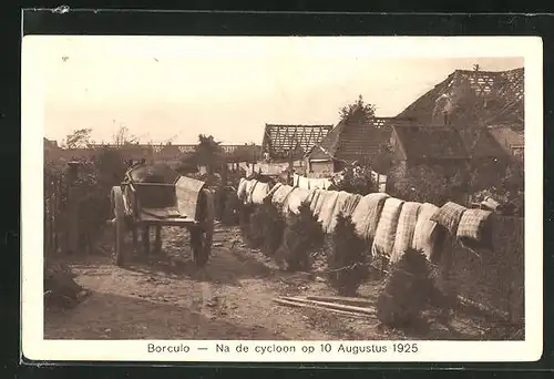 AK Borculo, Na de cycloon op 10 Augustus 1925, Ortspartie nach Wirbelsturm