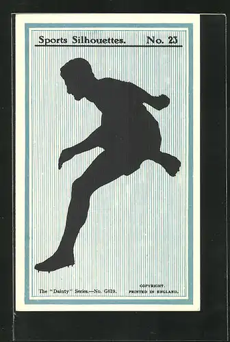 AK Sports Sihouettes, No. 23, Schattenbild Leichtathlet beim Hürdenlauf