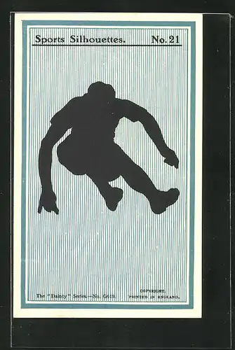 AK Sports Sihouettes, No. 21, Schattenbild Leichtathlet beim Weitsprung