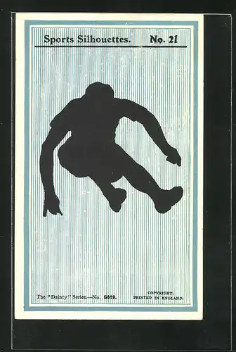 AK Sports Sihouettes, No. 21, Schattenbild Leichtathlet beim Weitsprung