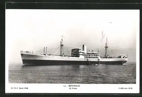 AK Handelsschiff S.S. Benvenue