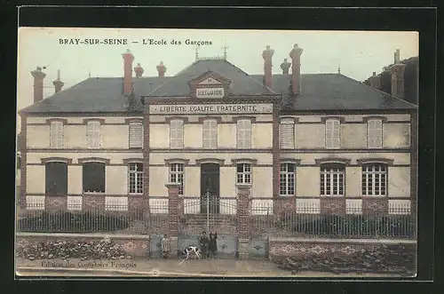 AK Bray-sur-Seine, L`École des Garcons