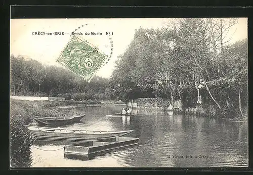 AK Crécy-en-Brie, Bords du Morin