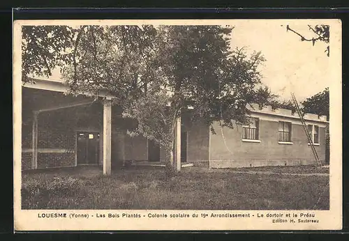 AK Louesme, Les Bois Plantes, Colonie Scolaire du 19. Arrondissement, Le dortoir et le Preau