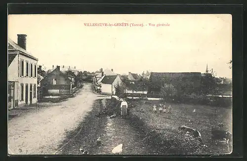 AK Villeneuve-les-Genets, Vue generale
