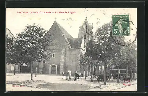 AK Villeneuve-la-Guyard, La Place de l`Eglise