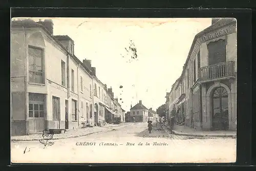 AK Cheroy, Rue de la Mairie, Strassenpartie