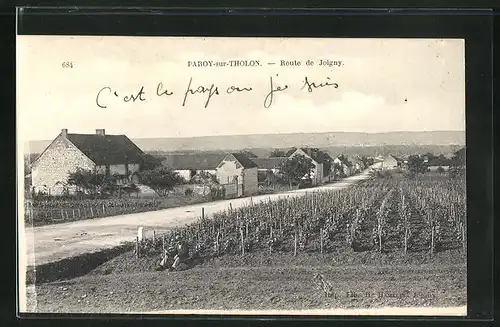 AK Paroy-sur-Tholon, Route de Joigny