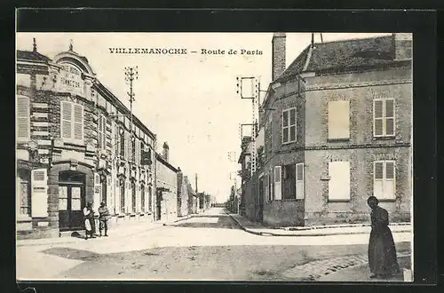 AK Villemanche, Route de Paris, Hotel de la Pomme d`Or