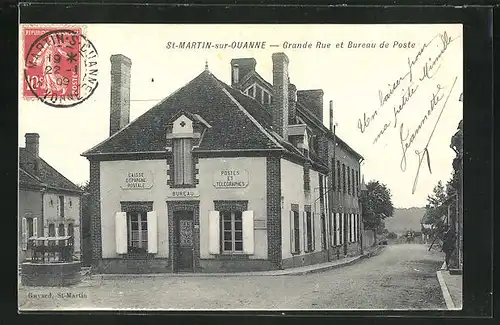 AK St-Martin-sur-Ouanne, Grande Rue et Bureau de Poste