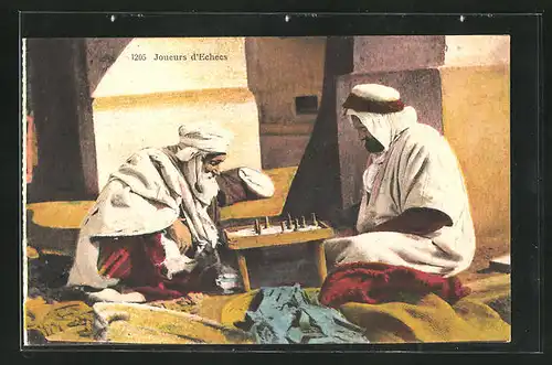 AK Joueurs d`Echecs, Zwei ins Schachspiel vertiefte Araber